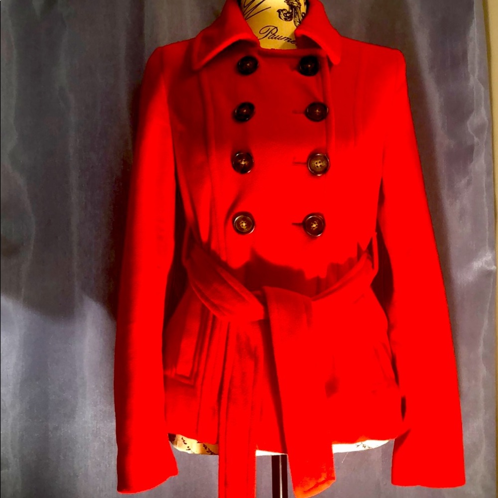 Red Old Navy Fleece Peacoat sz.XS